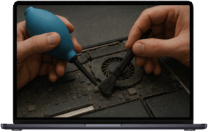 MB_czyszczenie Czyszczenie układu chłodzenia w MacBook