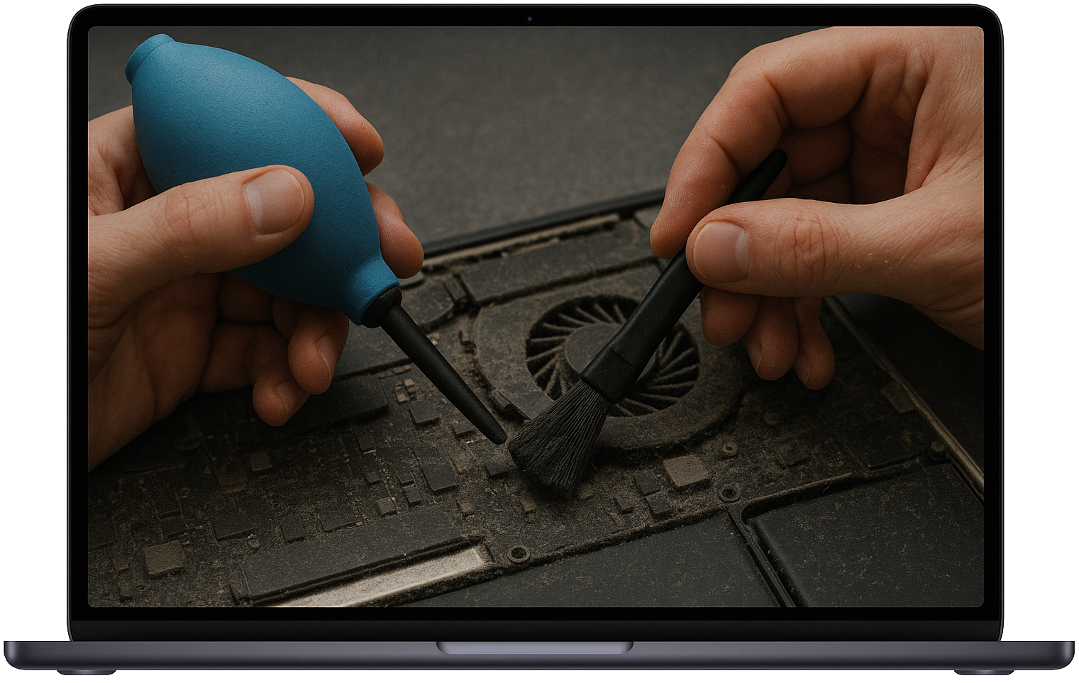 Czyszczenie układu chłodzenia w MacBook